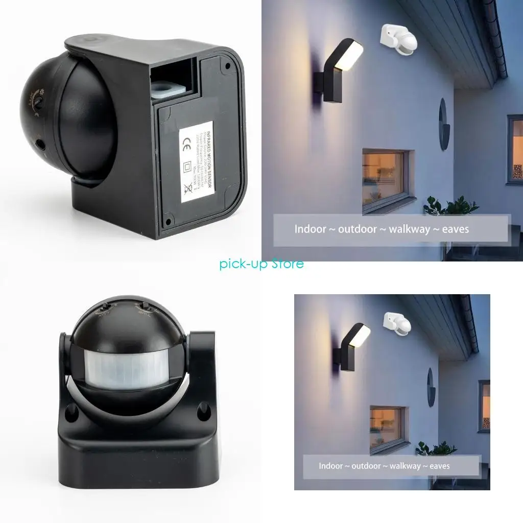 

Q5WA автоматический выключатель освещения для помещения и улицы, вращающийся на 180 градусов инфракрасный датчик, индукционный