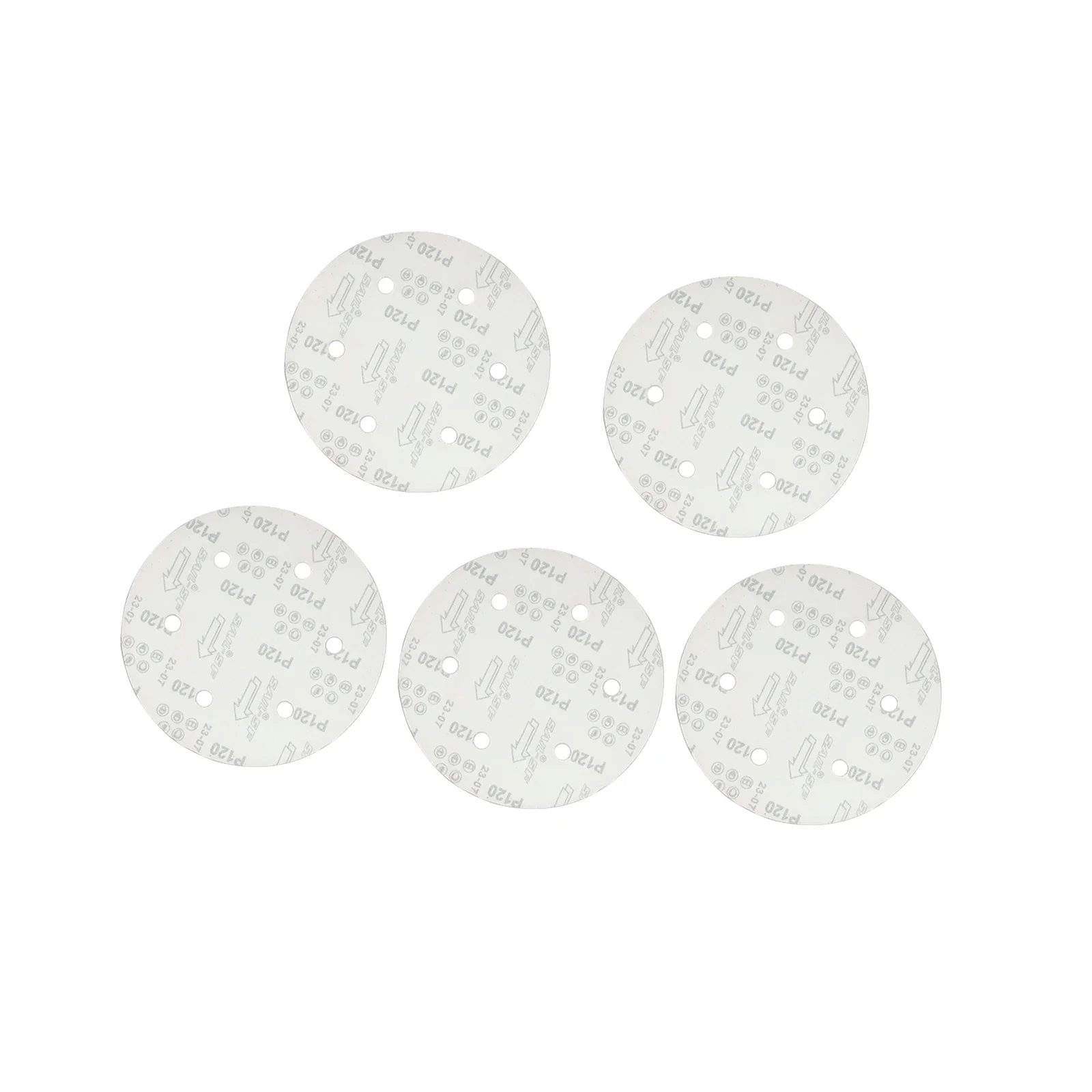 5PCS 9inch 6 Hole Sanding Paper 40-2000grit Grits Abrasive Sheets Electric Wall Polisher Hook And Loop Sandpaper Backing
