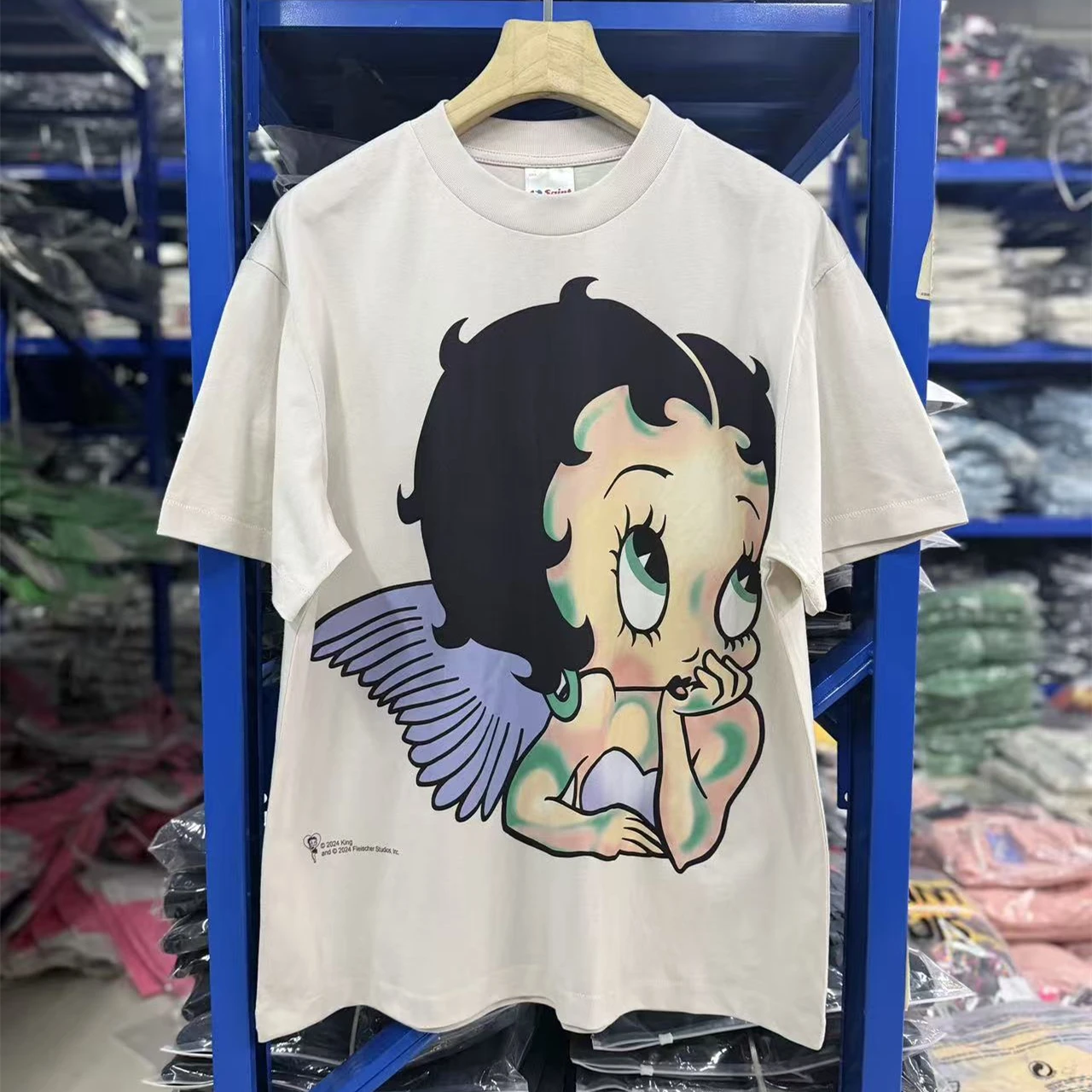 26ss Saint Cartoon Angel T Shirt Men Women High Quality T-Shirt Tops Tee