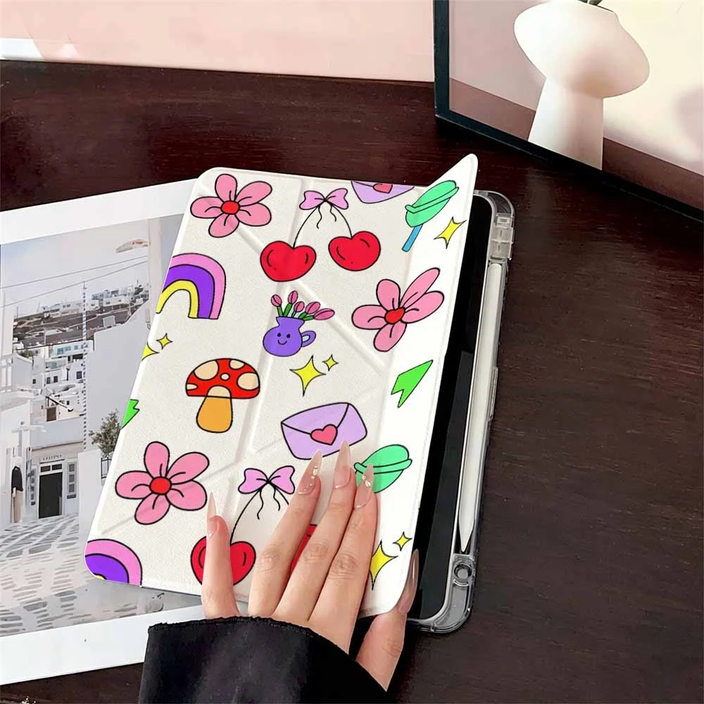 Hot Sale Sweet Doodles For Samsung Galaxy Tab A8 A9 A11 S6 S7 S8 S9 S10 FE Plus Lite Protective With Pen Slot Tablet Case