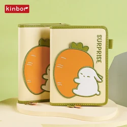 Kinbor Cute Lichi BOBO Rabbit A6 Notebook Kawaii Hand Book Record Book One Page a Day Notebooks and Journals Diary Stationary