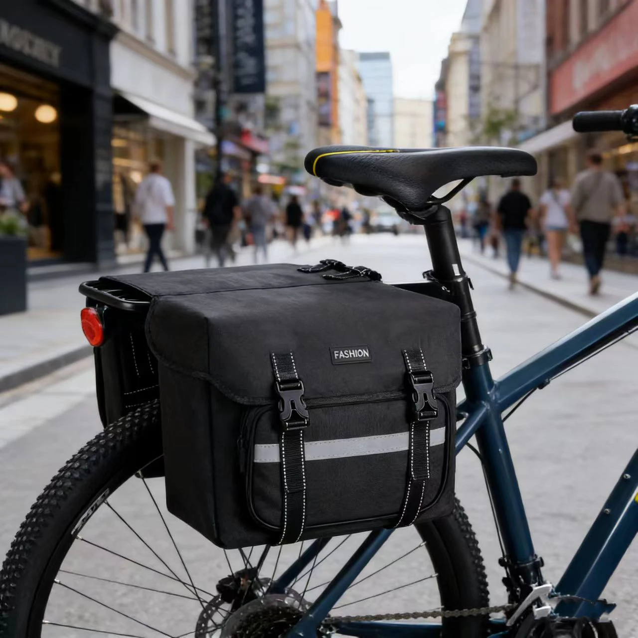Large Capacity High-Quality Bicycle Rear Seat Bag, Electric Bike Rear Rack Luggage Bag, Large Capacity Storage Bag, Adjustable Shoulder Strap - Durable, Spacious, and Convenient for Commuting and Traveling, a Great Gift Choice for Grandpa and Dad
