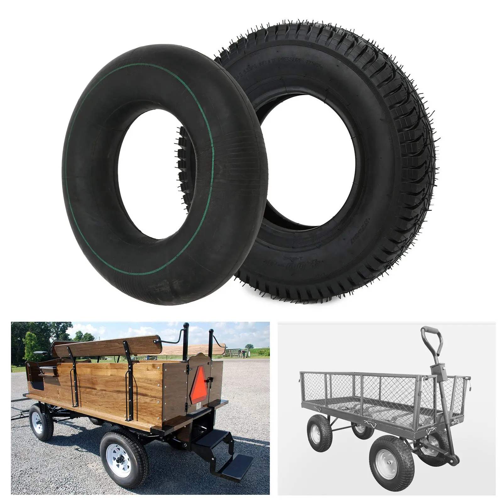 

Комплект внутренних камер для шин 4.80/4.00‑8 дюймов, резиновые нейлоновые, для тележек и платформ, внешний диаметр 16 дюймов, ширина 4 дюйма