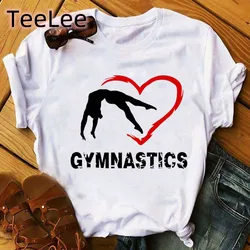 Gym Art Tee Shirt Femme Ballet Dancer Gymnast Lover Birthday Gift Tops Girls Summer Print Gymnastics Casual T Shirt Women