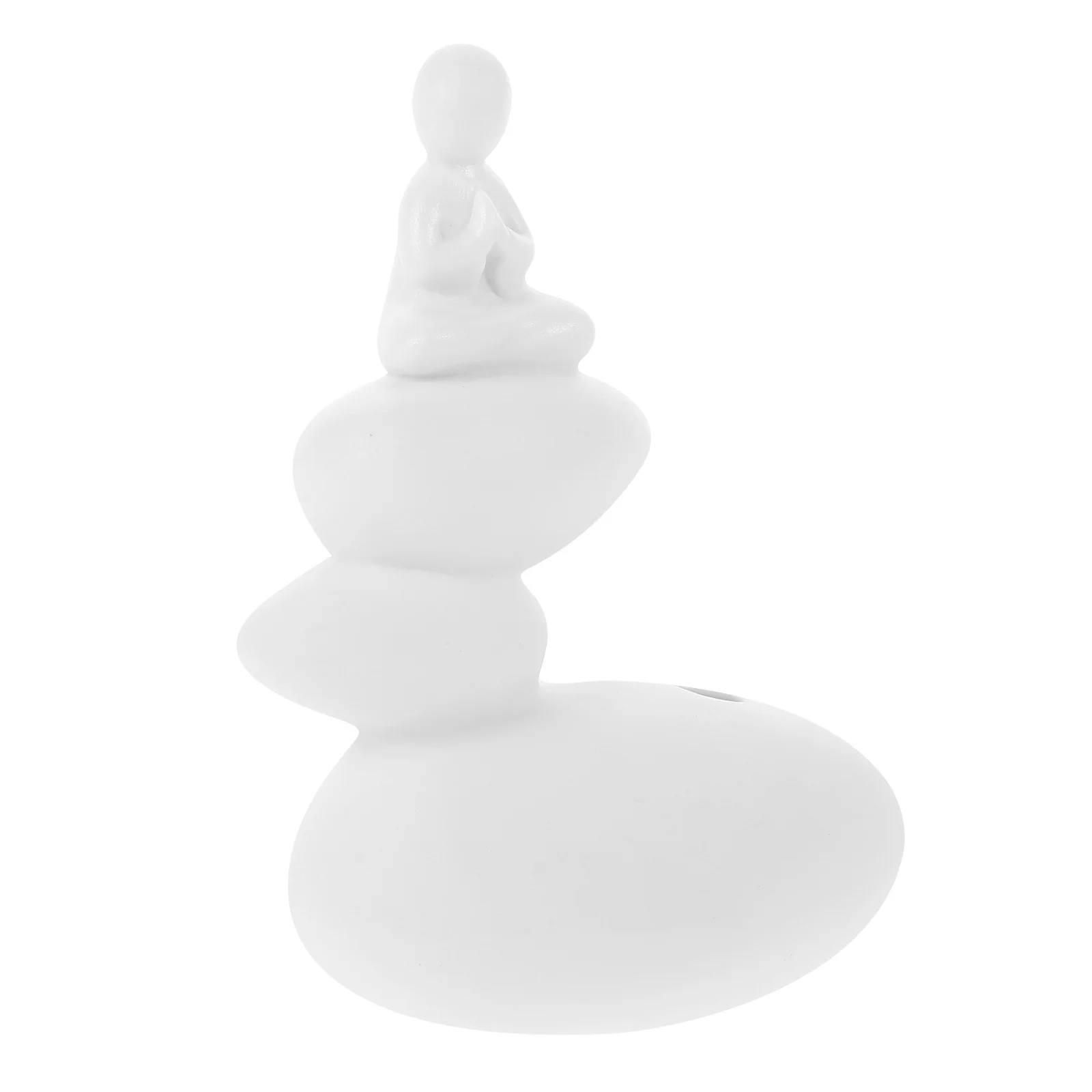 

1Pcs Ceramic Hydroponic Vase Monk Style Mini Flower Arrangement Vase Tabletop Desktop Home Office Decorative Ornament