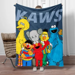 Sesame Street Cute blanket to keep warm birthday gift to keep warm blanket super cute thin blanket Portable Anti-Pilling Picnic