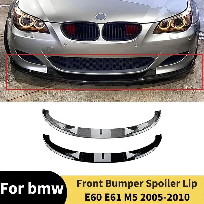 For BMW 5 Series E60 E61 M5 2005-2010 Car Front Bumper Splitter Lip Diffuser Spoiler Guard Body Kits Protection Accessories