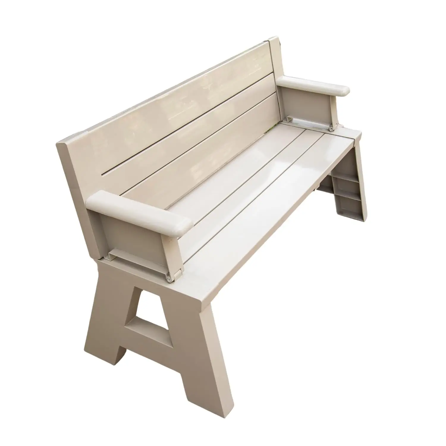 Gen 1 2-in-1 Outdoor Convertible Bench to Picnic Table, Space-Saving, Weather-Resistant Patio Furniture for Yard, Deck