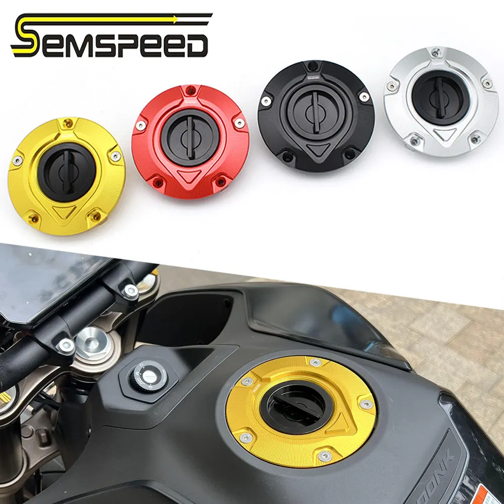 SEMSPEED Motorcycle For CFMOTO 800NK 2023 CNC Gas Cover Gasoline Diesel Fuel Oil Filler Cap Cover For CF800NK Petrol Caps New