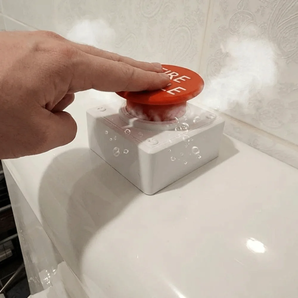 Stylish Space-Themed Toilet Tank Press Button Distinctive Eye-Catching Solid Reliable Material Rocket Launch Shaped Button