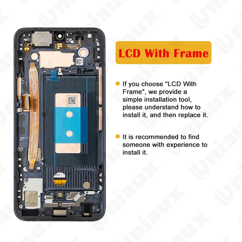 LCD-scherm Vervanging van het aanraakscherm, originele AMOLED voor LG G8X, ThinQ, G850, G850EMW, V 50S, V510, 6.4\