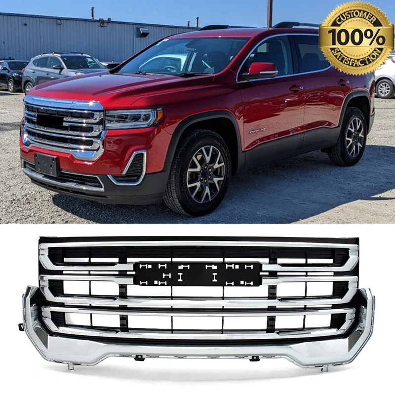 84766563 Fit For 2020-2023 GMC Acadia Front Bumper Upper Grille Chrome+Black US