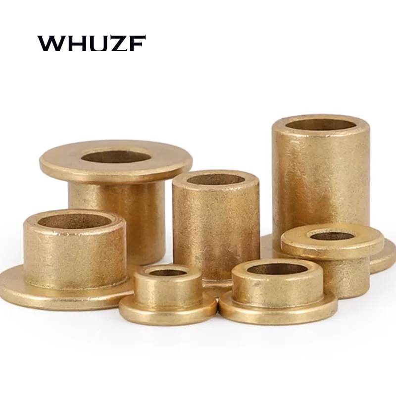 Binnenkant 1 2 3 4 5 mm flens Zelfsmerend lager Poedermetallurgie Olie Koperen bus Geleidehuls met getrapte flens