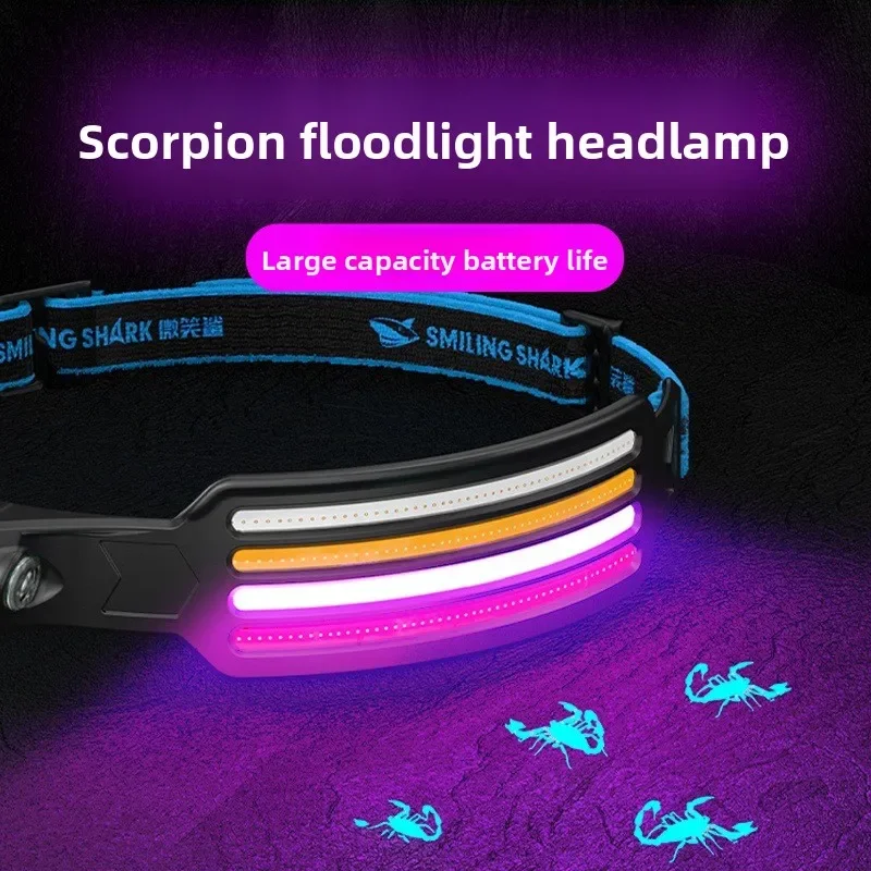 Outdoor Multi Function Portable Headlamp Large Floodlight Intelligent Induction Switch Waterproof USB Rechargeable Easy Carry