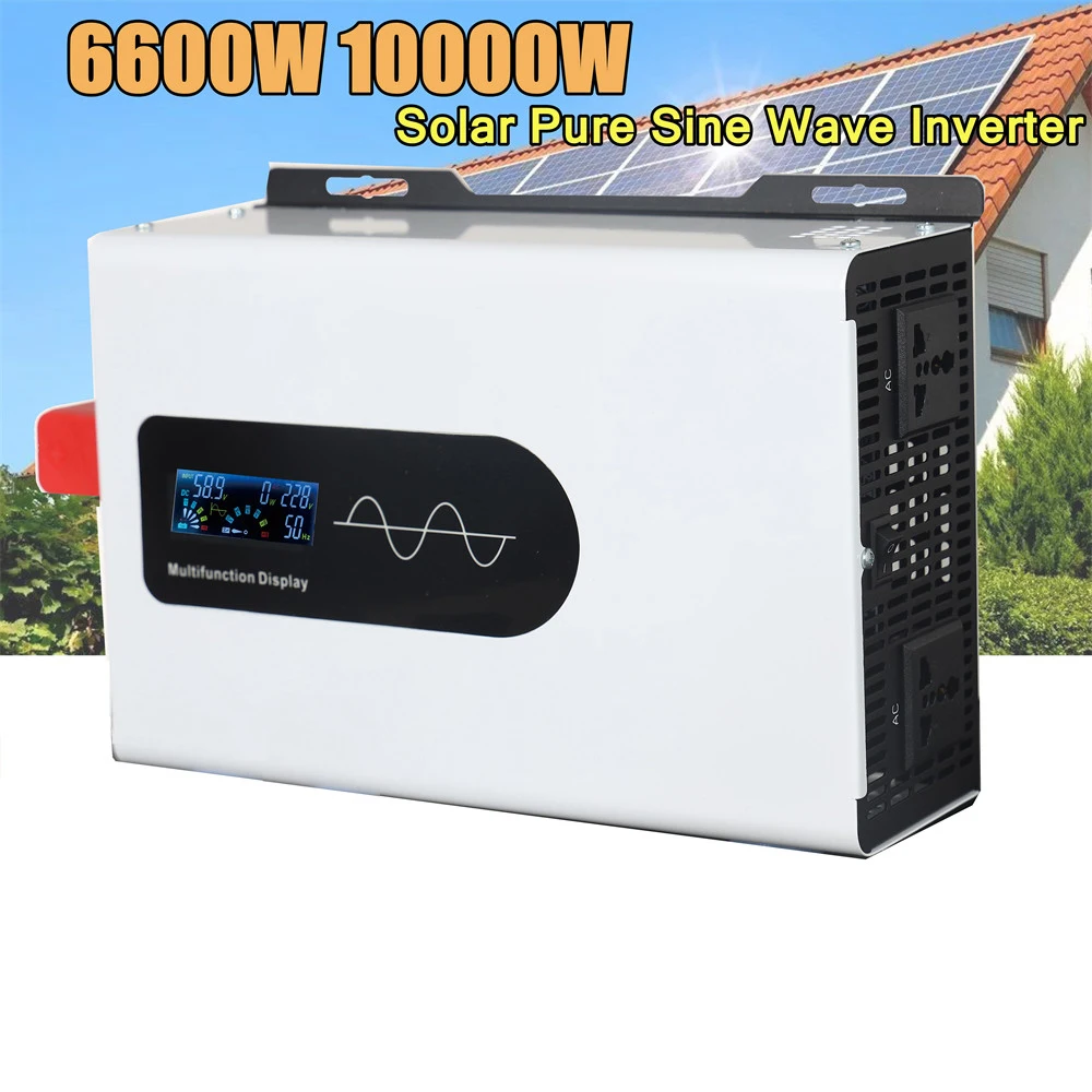 

10000W 6600W Pure Sine Wave Inverter 12V Car Inverters Off Grid Wall-mounted Solar Inverter DC 24V 48V 60V 72V To AC 220V 120V