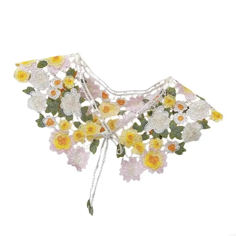 

Stylish Crochet Collar Comfortable and Breathable Shoulder Wrap For Daily Wear Detachable Collar for Spring Dresses 6XDA