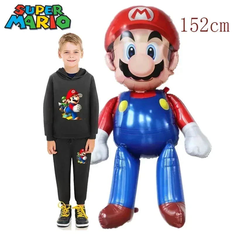 Game Mario Bros Giant Ballon Anime 3D Baby Shower Birthday Party Decoration Cartoon Figure Foil Balloons Kids Toys Gifts