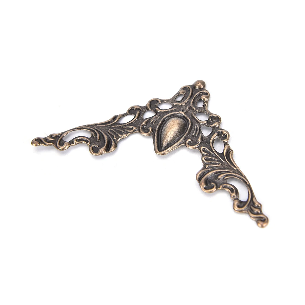 12 szt. Ochraniacz na narożnik na książkę metalowe pudełko książki do albumu narożnik ozdobny ochraniacz okładka na antyczne biżuteria z mosiądzu pudełko