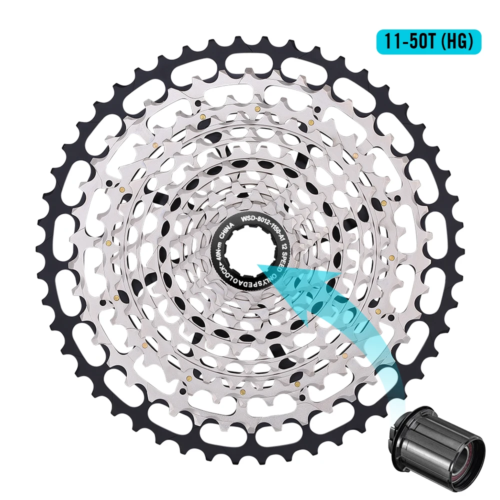 SPEDAO 12 Speed MTB Cassette 10-52T 10-50T 11-50T XD HG Vrijloop Lichtgewicht CNC K7 Tandwiel Aandrijflijn Upgrade Fiets Onderdelen