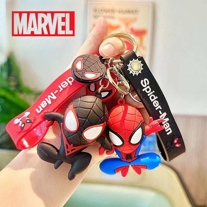 

Disney Marvel Spider-Man Keychain Action Anime Figures Spider-Man Doll Pendant Key Ring PVC Creative Cute Cartoon Birthday Gifs