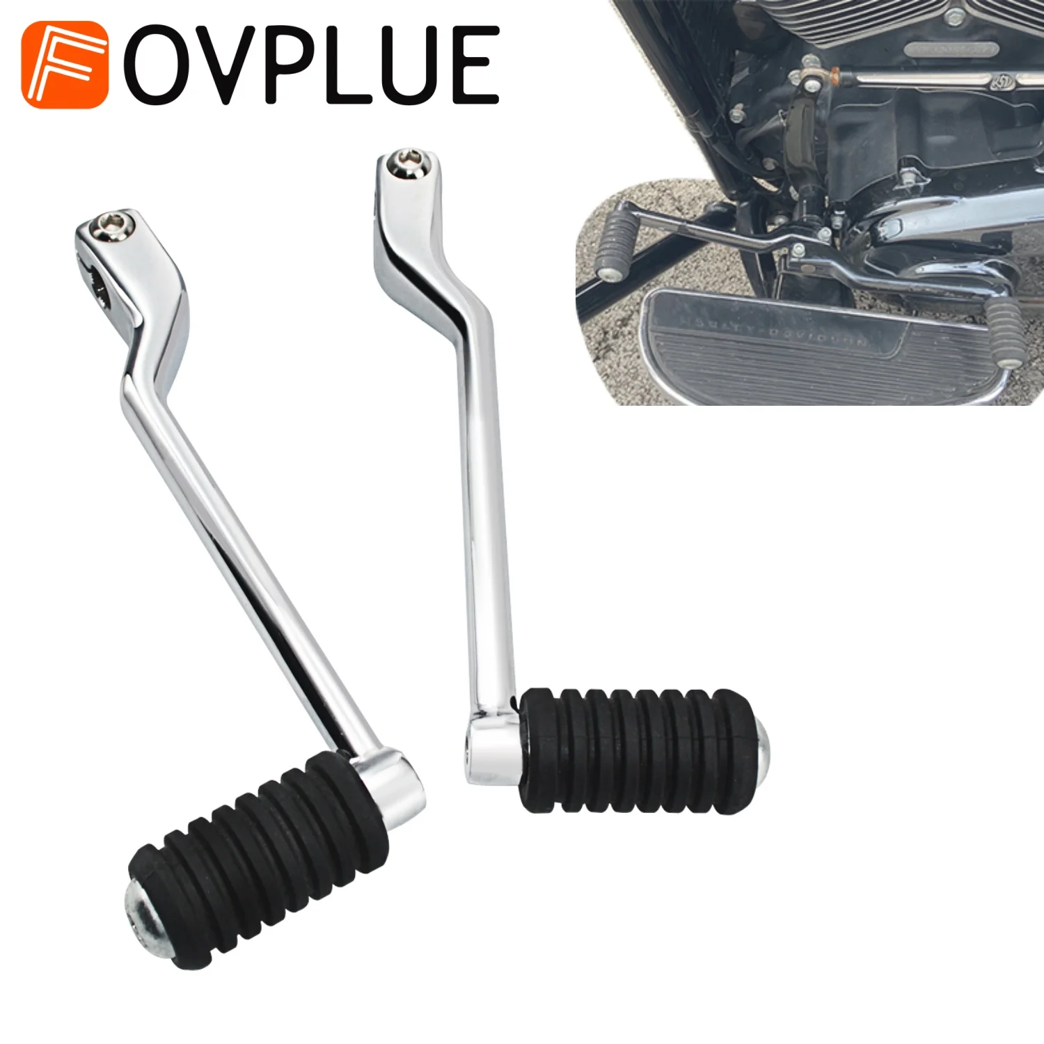 

Motorcycle Heel Toe shift lever Pedal W/Shifter Pegs For Harley FL Softail Touring Road King Road Electra Street Glide 1986-2024