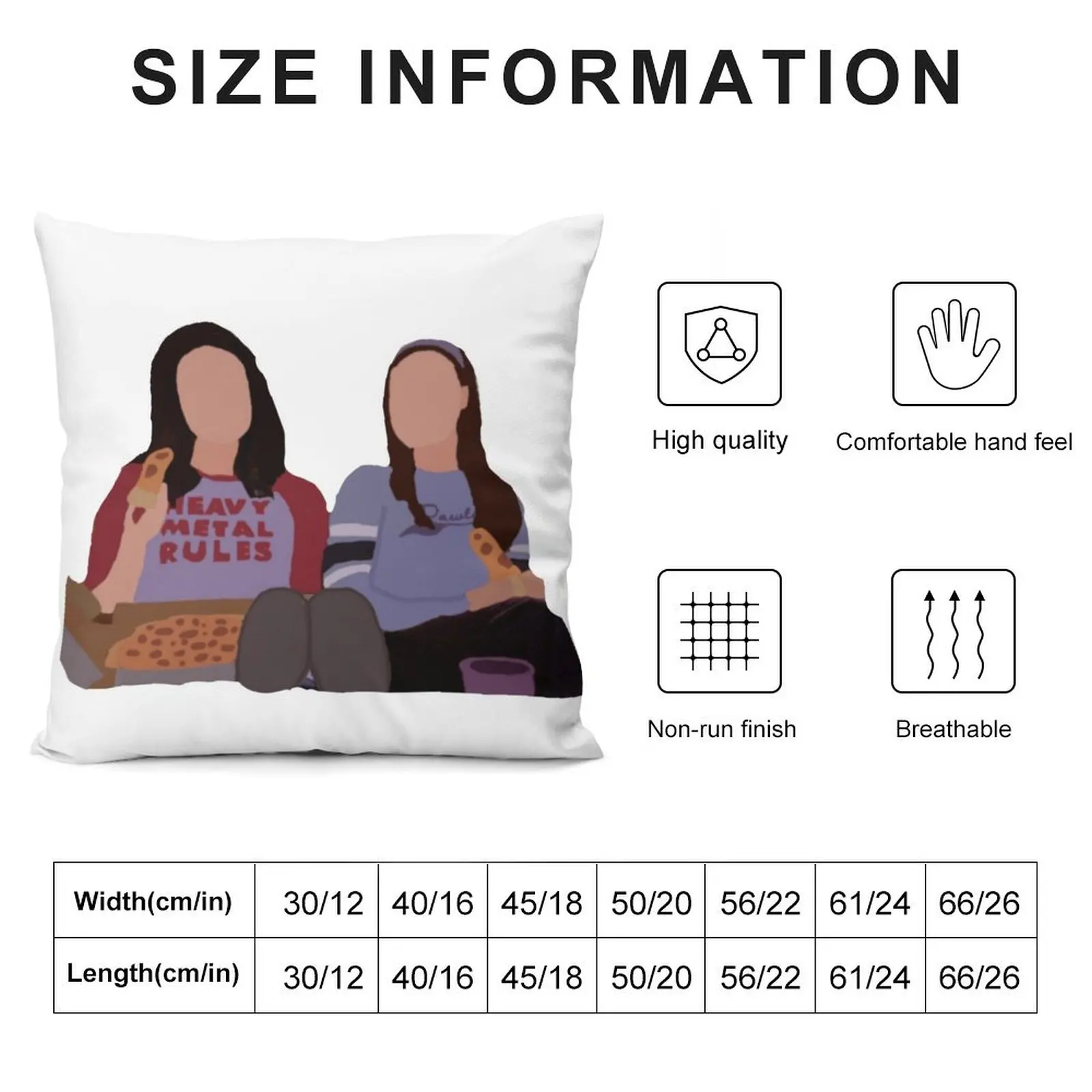 Lorelai and Rory Gilmore Digital Drawing by stass Throw Pillow pillows decor home ornamental pillows for living room pillow