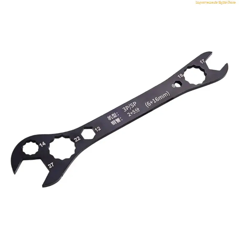 37ME Steel HVAC Wrench with Stamped Markings Air Conditioner Wrench for Service Tasks