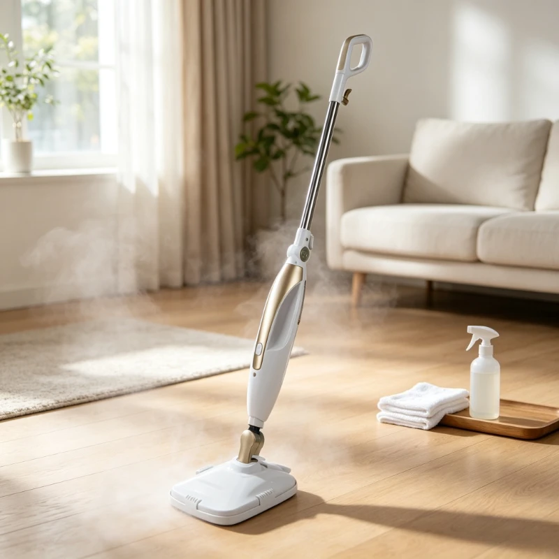 Steam Mop Floor Cleaner, High Temperature Sterilization Washer with Detachable Water Tank, Multi-Functional Window Cleaning Tool