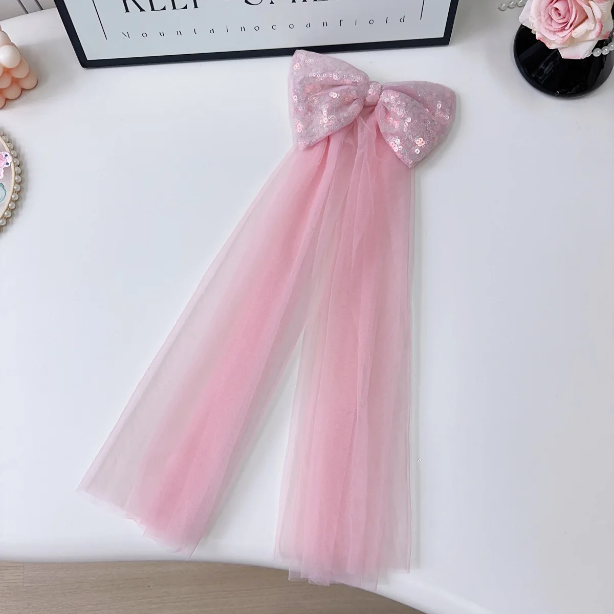 Gaun Anak Perempuan, Gaya Baru Musim Panas, Payet Bergaya, Gaun Rompi Putri Halus, Aksesori Rambut Gratis