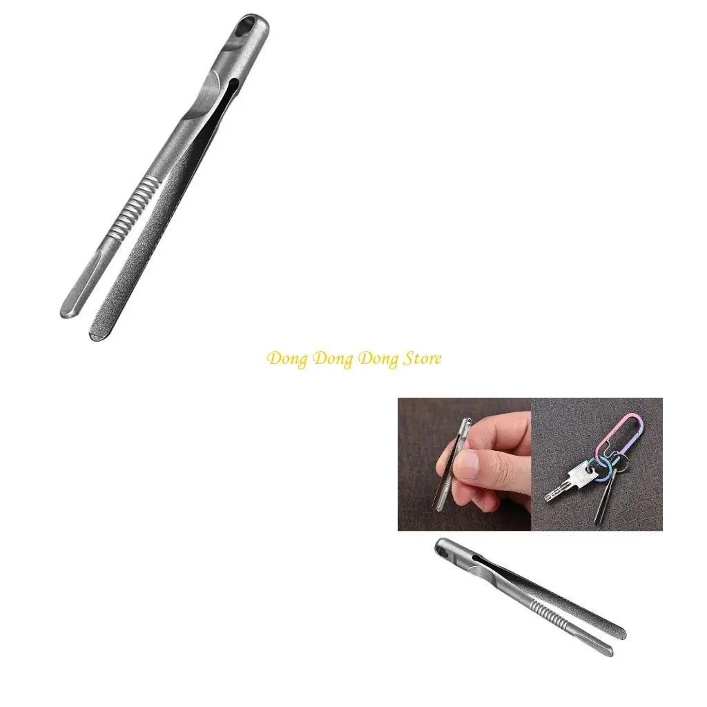 

for Titanium Alloy Tweezers TC4 Tweezers for Outdoor Travel Camping Hiking Practical Mini Survival Tweezers Gadget T