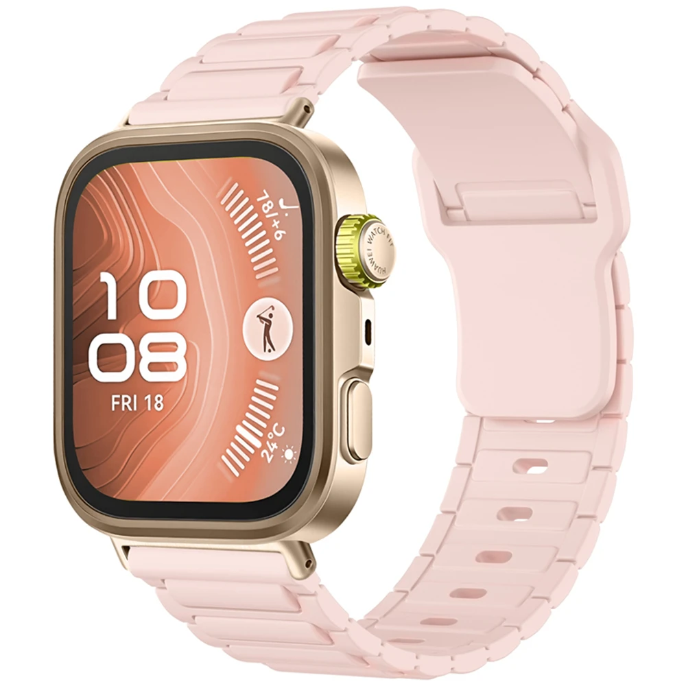 Silicone Watchband For Huawei watch FIT 3 / 4 / 4 PRO Smart Watch Sport Strap Watch Magnetic Buckle Band Replacement