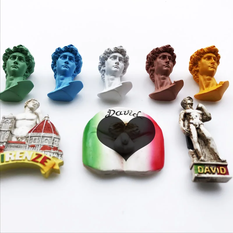 Europe Italy David 3D Fridge Magnets Tourism Souvenir Refrigerator Magnetic Sticker Collection Handicraft Gift