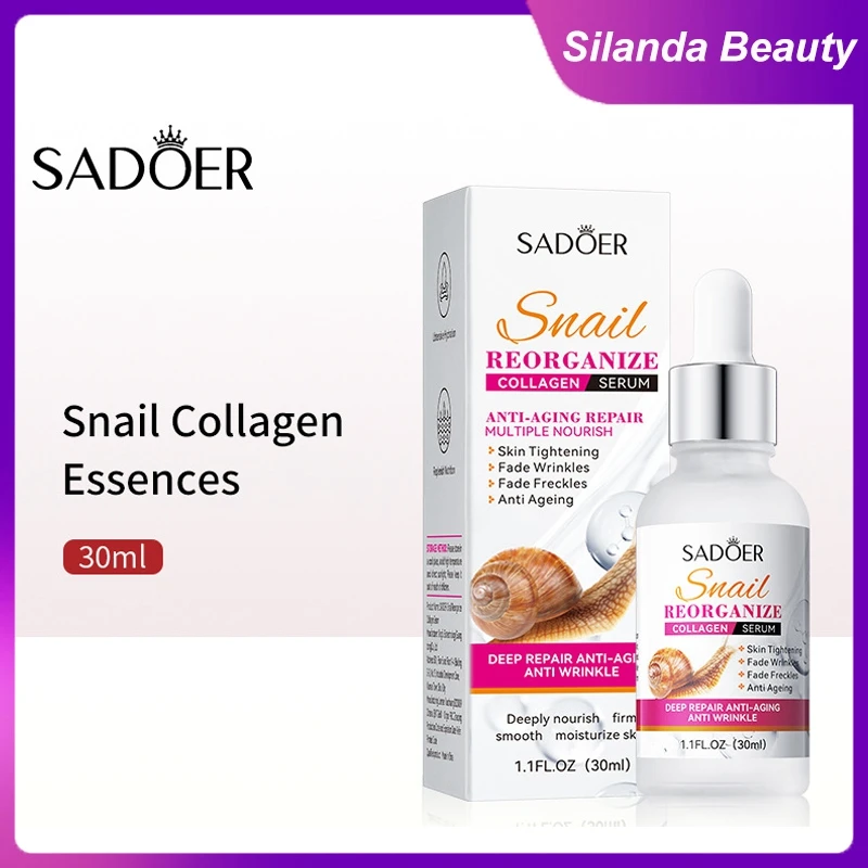 

Silanda Beauty Snail Collagen Face Serum 30ml Anti Wrinkle Face Essence Korean Skin Care Anti Aging Moisturizing Facial Serum