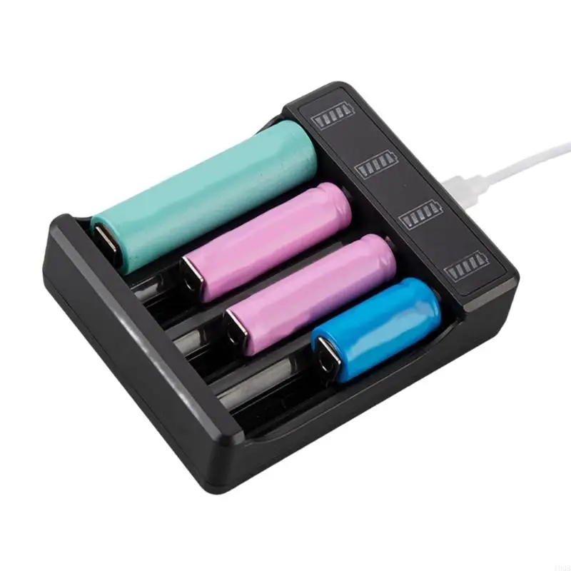 

USB C Power 3 4 Slot Battery LED Display For 18650 Batteries Overcharges And Shortcircuits Protections 193A