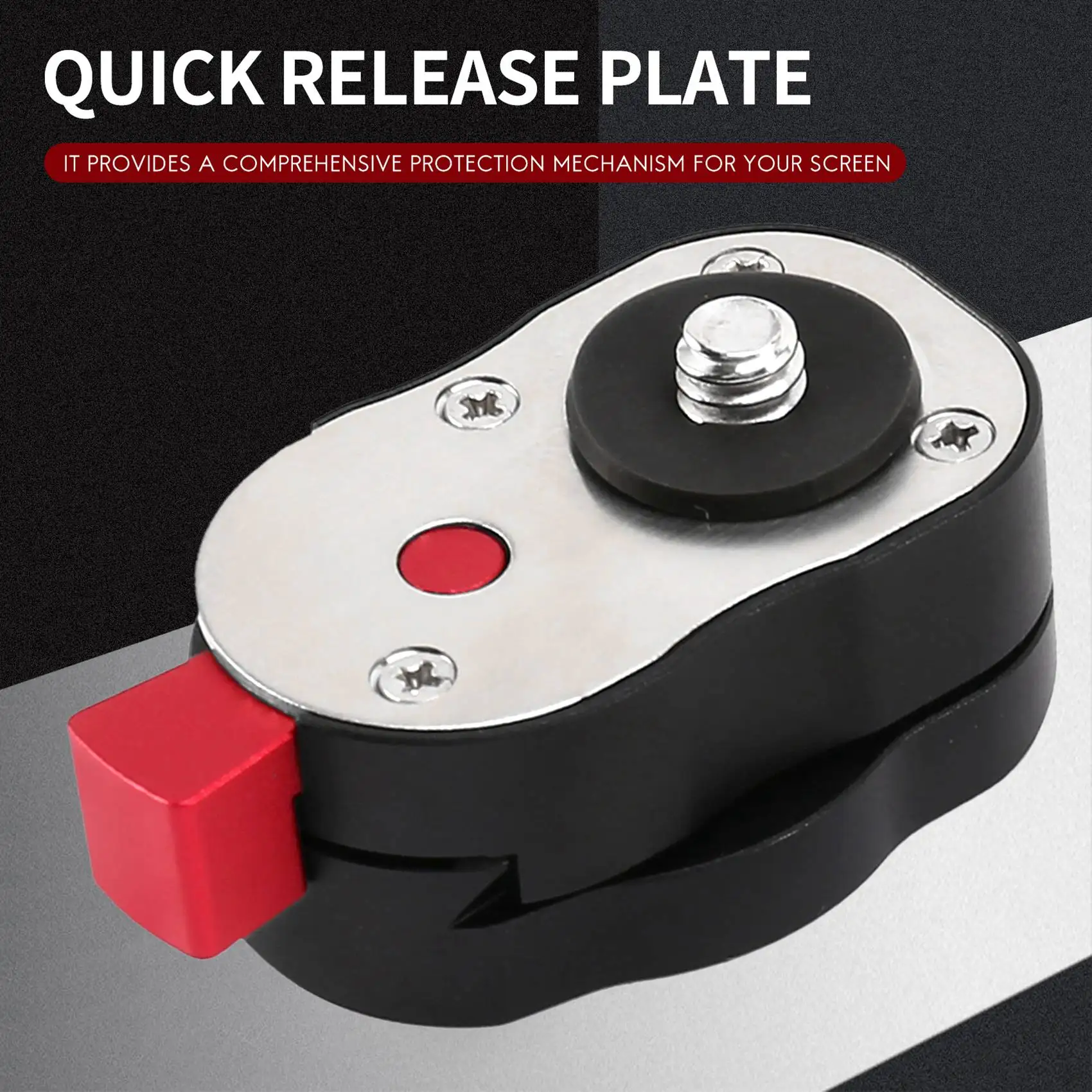 Field Monitor Quick Release Plate for LCD Monitor Magic Arm LED light Camera Camcorder Rig with 1/4-inch Screw Hole