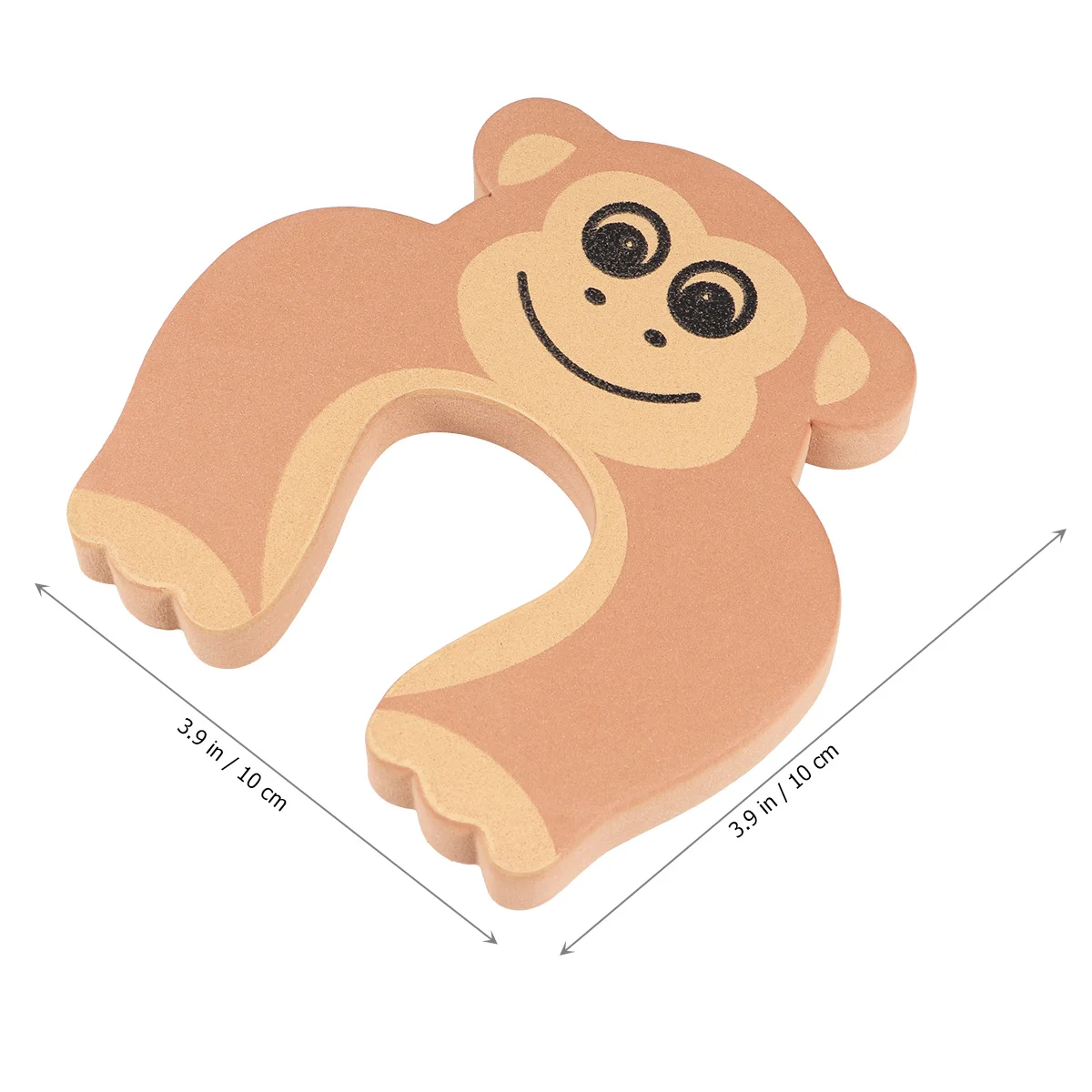 

10pcs Baby Door Stopper Safety Finger Pinch Guard Durable Eva Door Stoppers Room Protection Brown Monkey Design