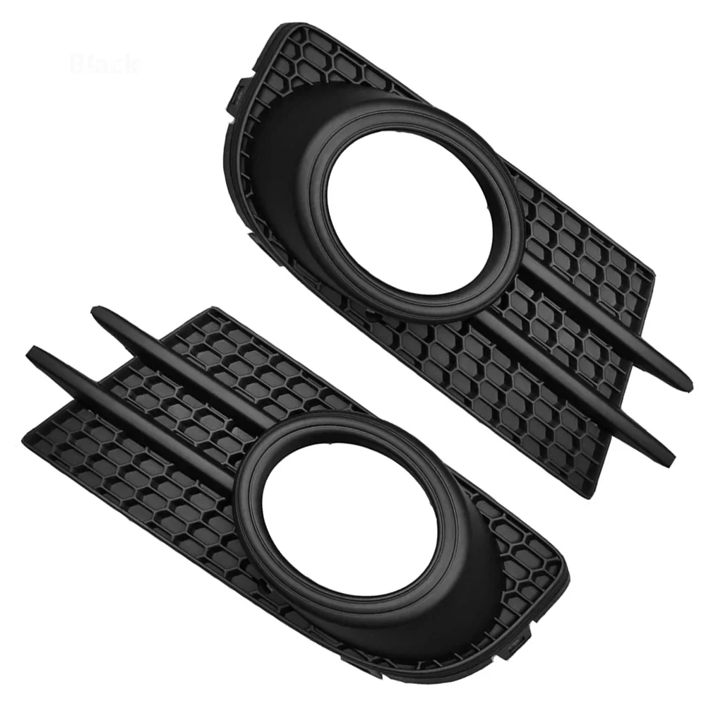 For VW Tiguan 2012-2018 EU Version 2pcs  Front Bumper Fog Light Cover Black Chrome Fog Lamp Bezel Trim 5N0853665 5N0853666
