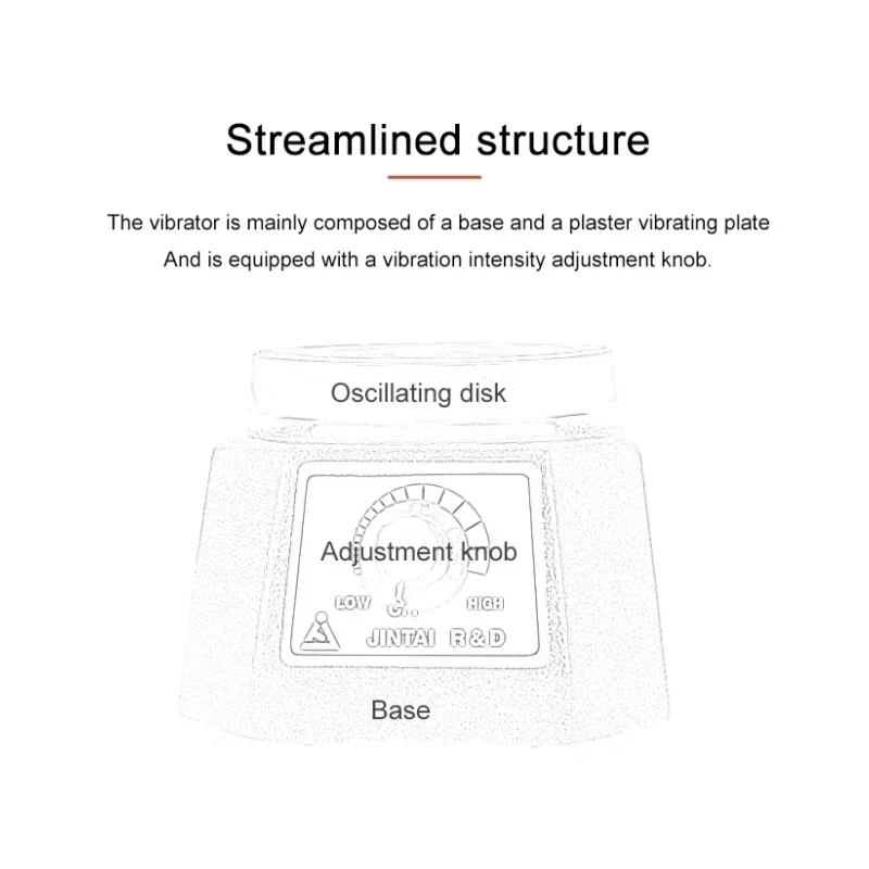 Генератор стоматологических материалов от JINGT. Круглый вибратор. Обеспечивает высококачественную штукатурку в стоматологии.