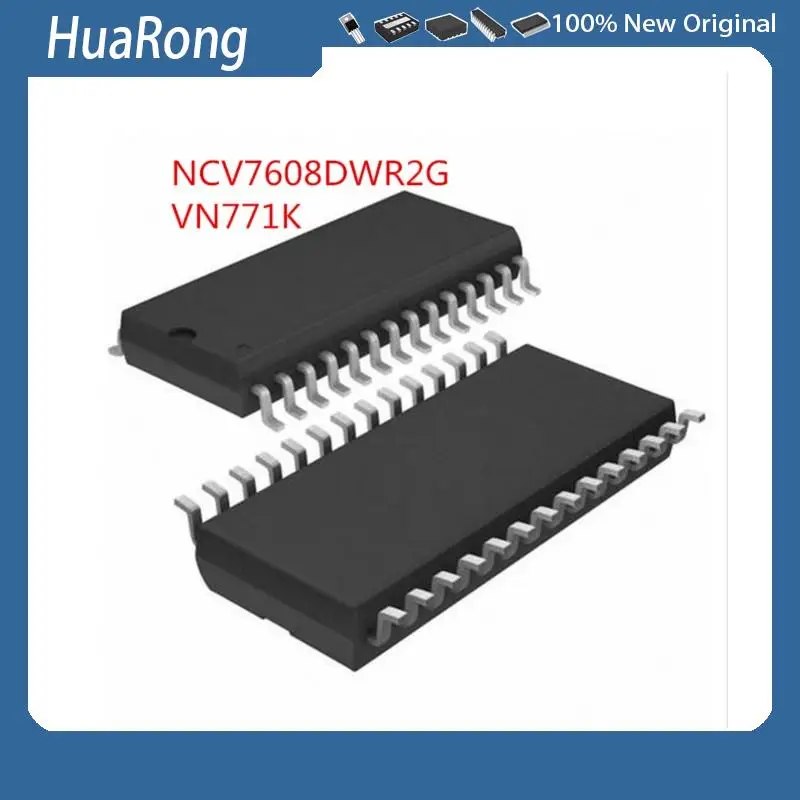 5PCS/LOT     NCV7608    NCV7608DWR2G   NCV7608DWR    VN771K   VN771   SOP28