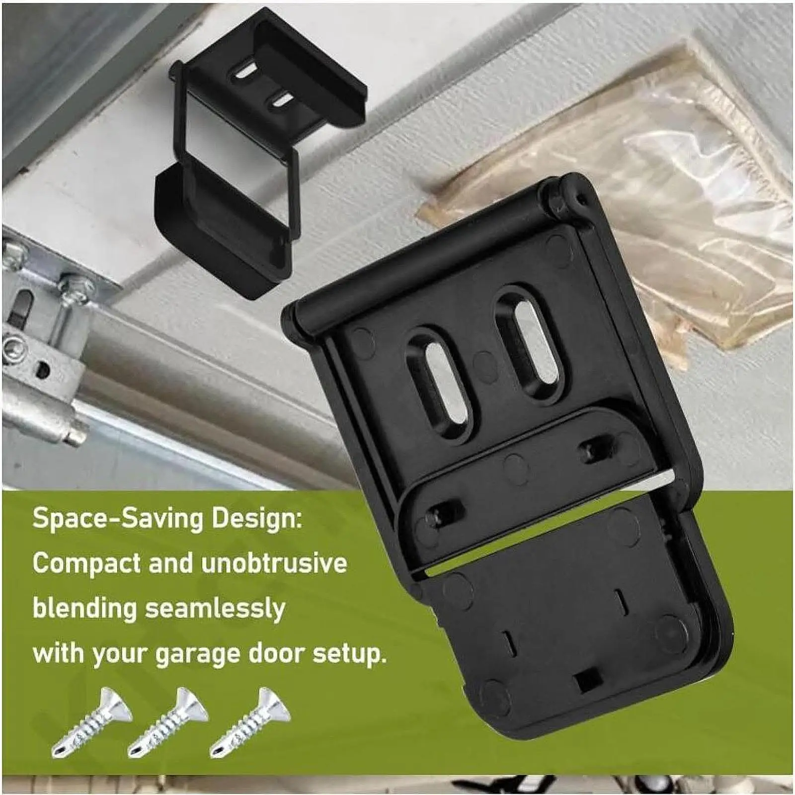 

Garage Door Mounting Bracket for Most Standard Garage Doors Protective