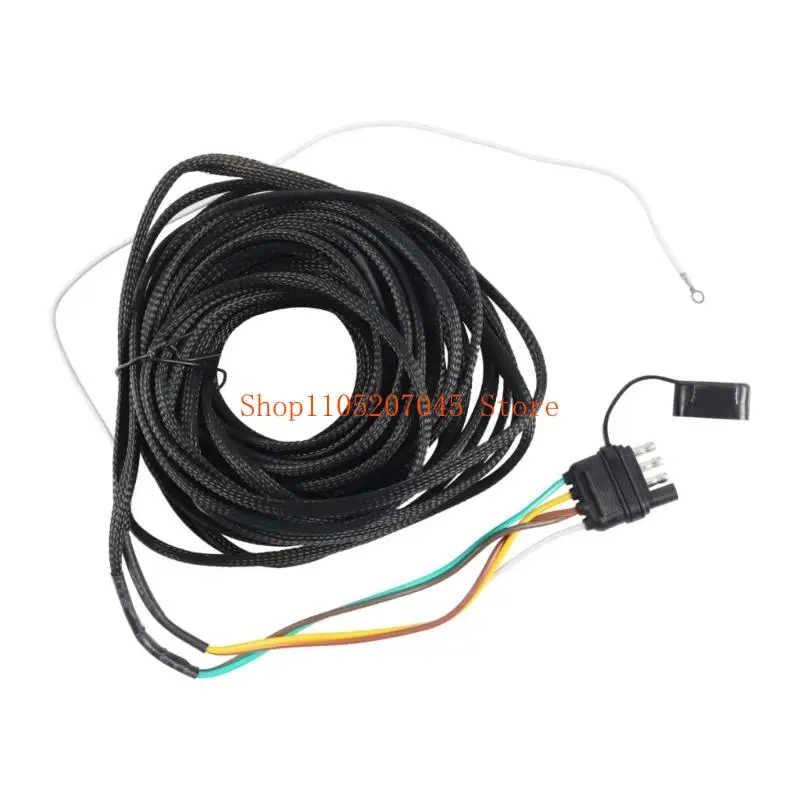 37cd 4 Circuit 5 Wire Trailer Wiring Extension 26Ft Braided Nylon Coated Color Wires Simple Plug and Play Setup