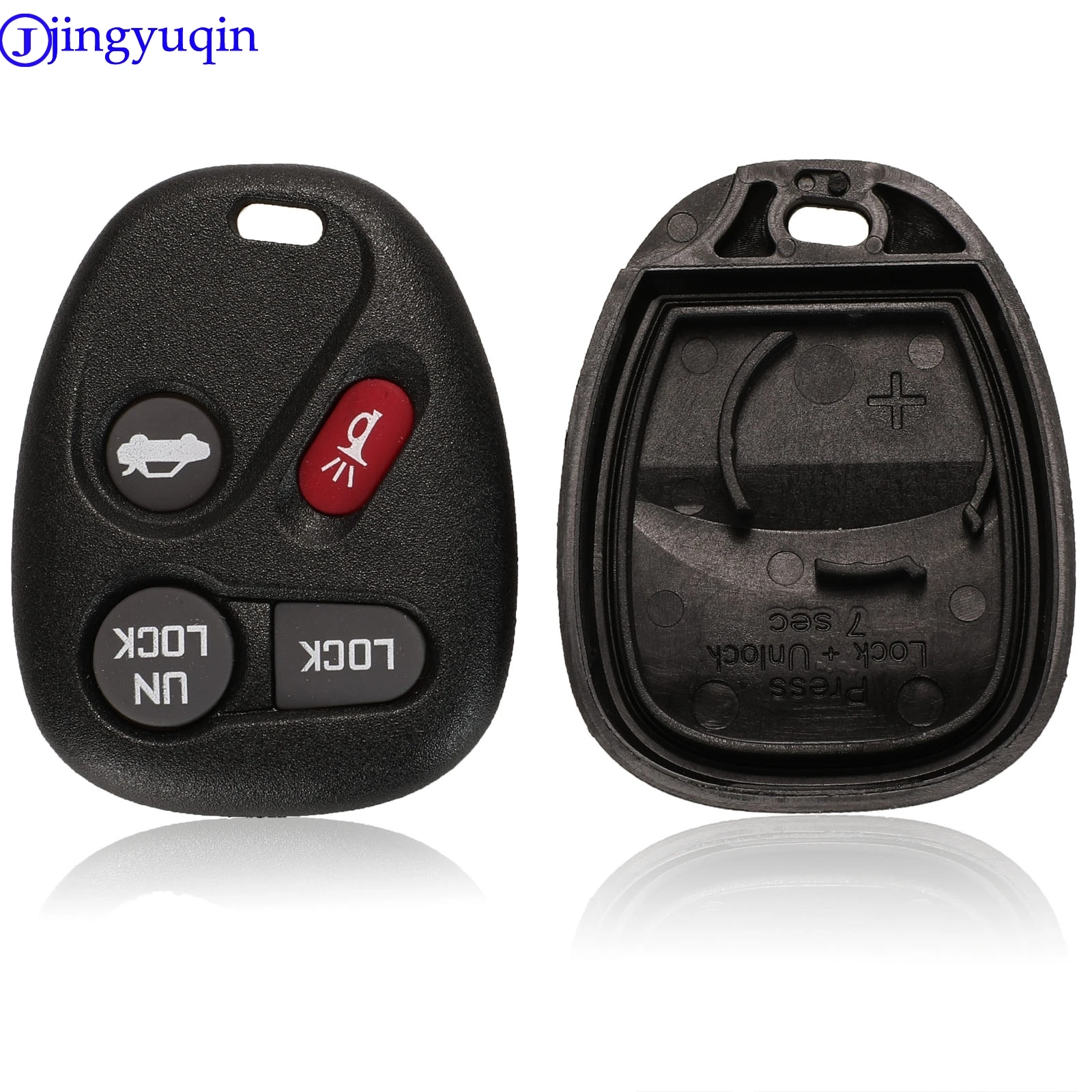 jingyuqin Remote Car Key Shell Cover Case Styling Fob Blank For G-M Pontiac Buick Keyless Entry Case 3/4/5B Rubber Pad