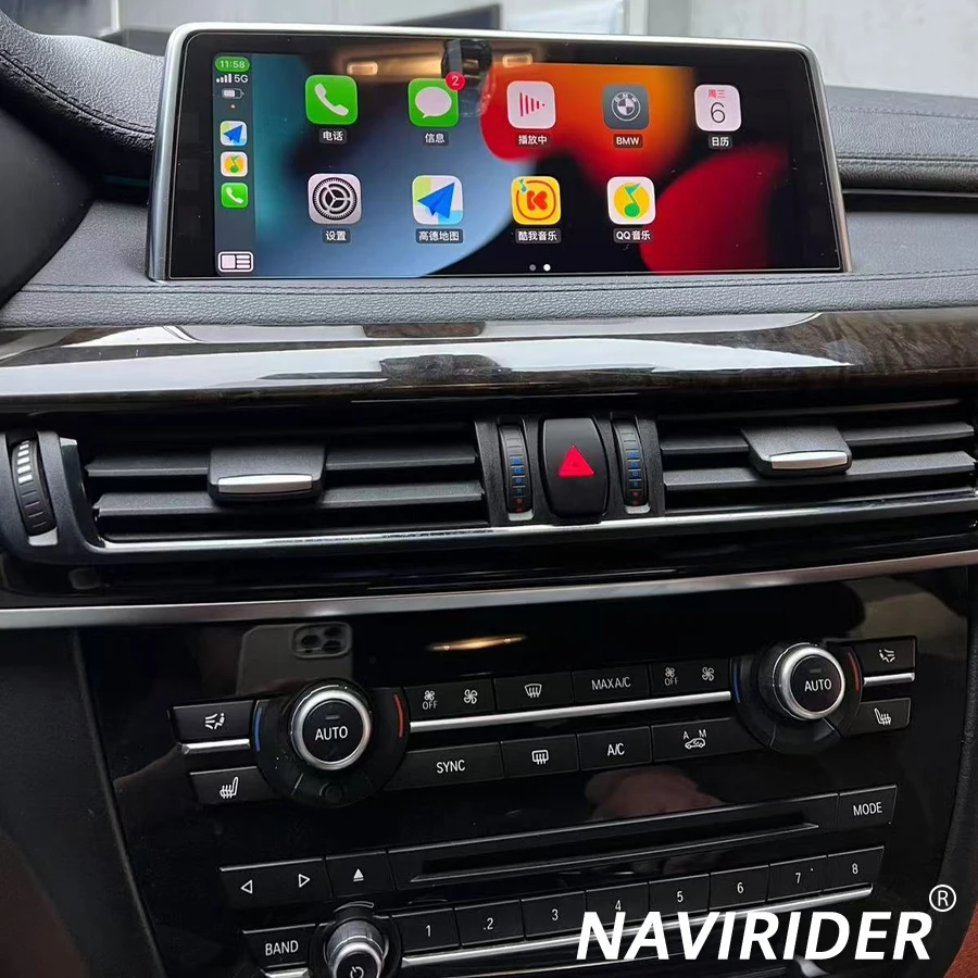 Pantalla Carplay de Radio para BMW X5 F15 X6 F16 2014-2017 Android 14 10,25 pulgadas BT reproductor de vídeo Multimedia para coche HU Navi DSP estéreo