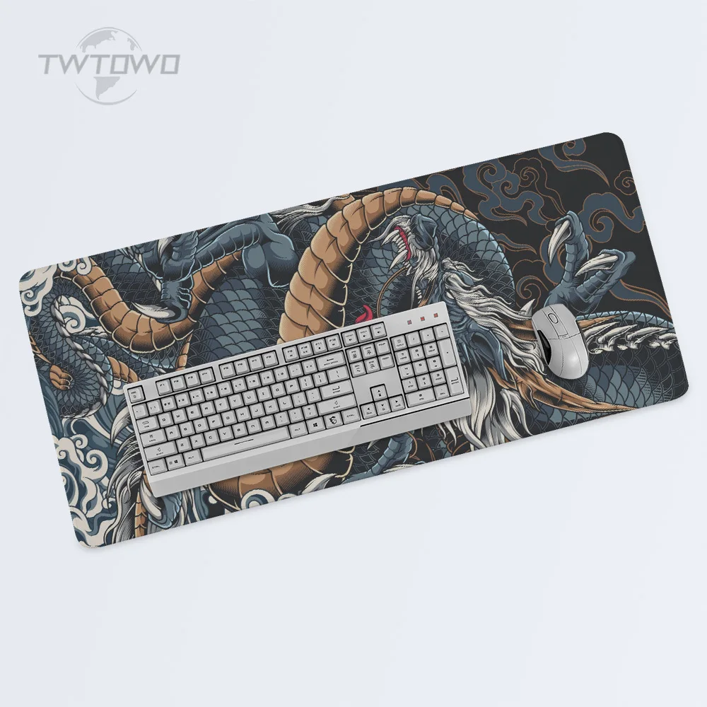 Podkładka pod mysz Gamer Cool Chinese Dragon XL HD Duża podkładka pod mysz XXL Podkładki na biurko Biuro Naturalna gumowa podkładka pod mysz komputerową Mata stołowa