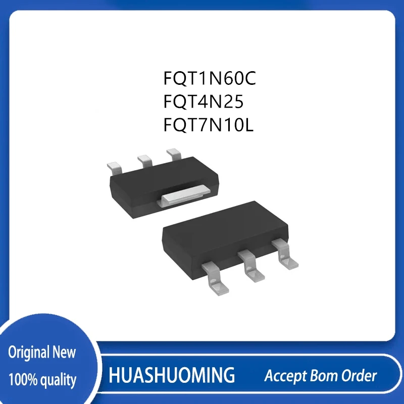 

50Pcs/Lot FQT1N60C 1N60 FQT4N25 4N25 FQT7N10L FQT7N10 7N10 SOT-223
