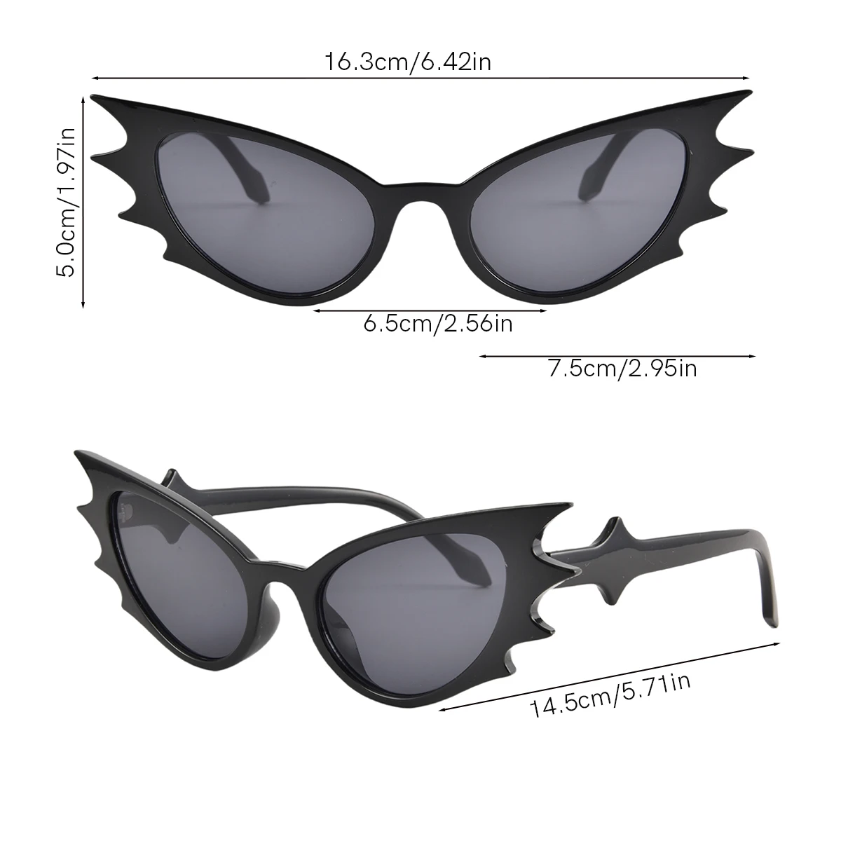 Rhaegal New Halloween Bat Shaped Cat Eye Sunglasses for Women Men Fashionable Party Gifts Decorative Glasses очки детские