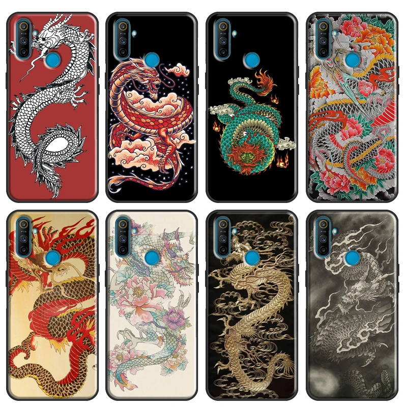 Ancient Japanese Dragon Soft For OPPO Realme 7 Pro 6 X7 X50 C11 C3 GT Case For OnePlus Nord 8T 7T 8 Pro Phone Cover