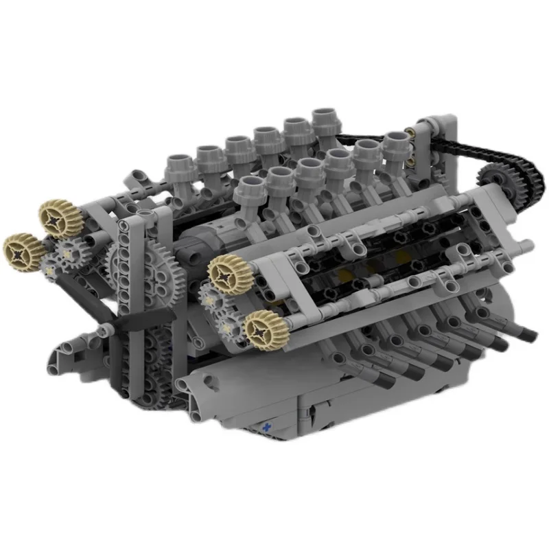 MOC-40128 V12 Engine Building Kit-788pcs Technical Model with Digital Instructions DIY Educational Toy for Adults & Teens