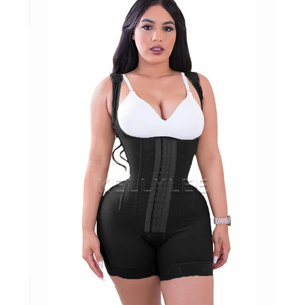 

Women's Open-Chest Fajas Colombianas Modeling Colorful Postpartum Belly Wrap Girdle Versatile Post Surgery Abdomen Shaper Corset