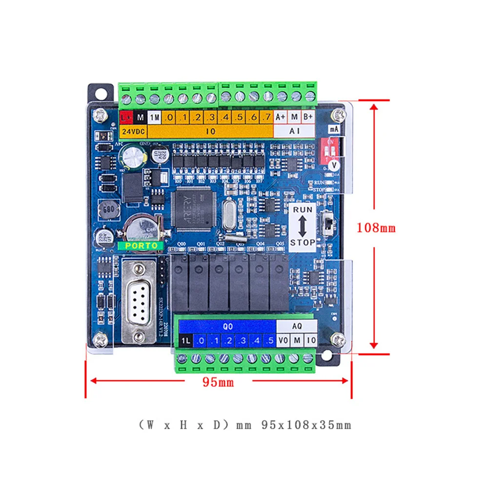 Compatível com Siemens PLC CPU222 S7-200 PLC SK222XP-14R Controlador programável 8 entradas 6 saídas 2 PPI 2AI 1AO saída de relé